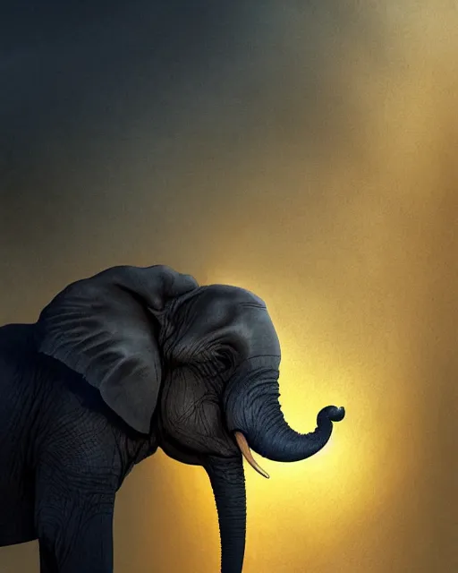 Prompt: elephant in africa painted in watercolor volumetric lighting, back lighting, rimlight, dramatic lighting, digital painting, highly detailed, artstation, sharp focus, illustration, Artgerm, Jean-Léon Gérôme , ruan jia