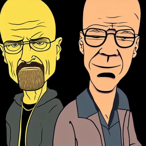 Prompt: breaking bad in the style of beavis and butthead