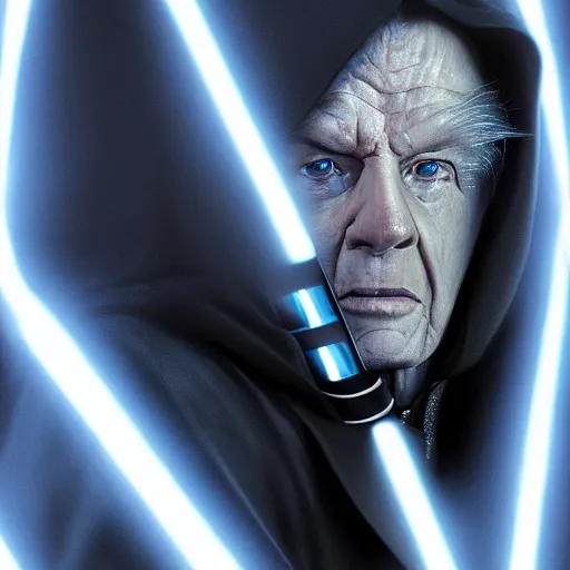 Prompt: vince McMahon revealing himself to be Darth sidious, realistic, very detailed, portrait, 8k, ultrarealism, photograph