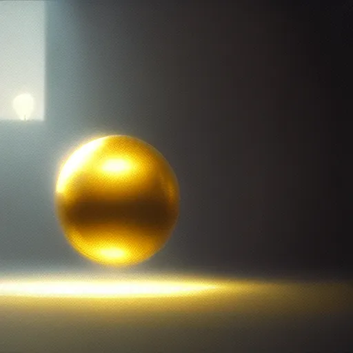 Image similar to Ray tracing, reflective orb, magic, by Greg Rutkowski