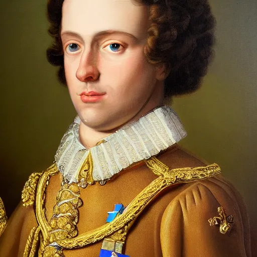 Image similar to detailed painting portrait of Prince Xavier of Bourbon-Parma 4K details