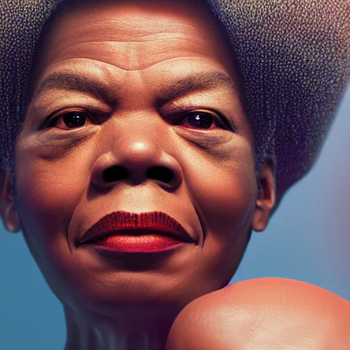 Image similar to studio portrait of maya angelou cosplay miles davis, absurdly beautiful, elegant, young sensual graceful, ultrafine hyperrealistic detailed face illustration by kim jung gi, irakli nadar, sharp focus, bright colors, matte, octopath traveler, final fantasy, unreal engine highly rendered, global illumination, radiant light, intricate environment