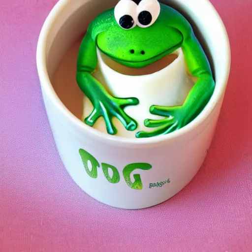 Image similar to frog in yogurt