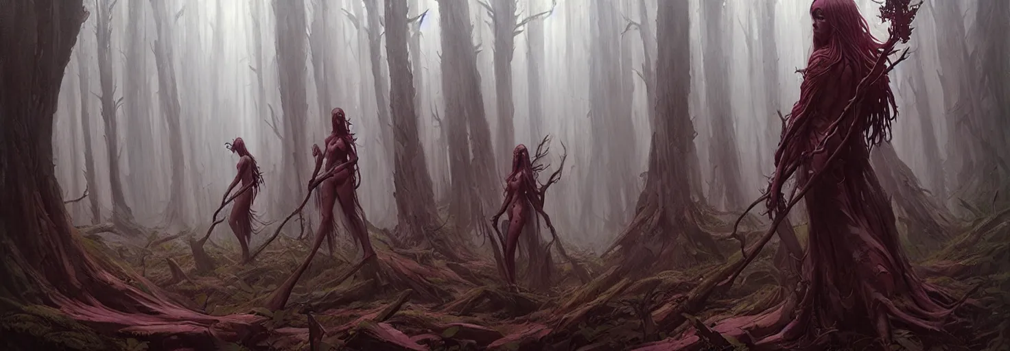 Image similar to Goddess of the forest, trending on Artstation, Greg Rutkowski, Wayne Barlowe