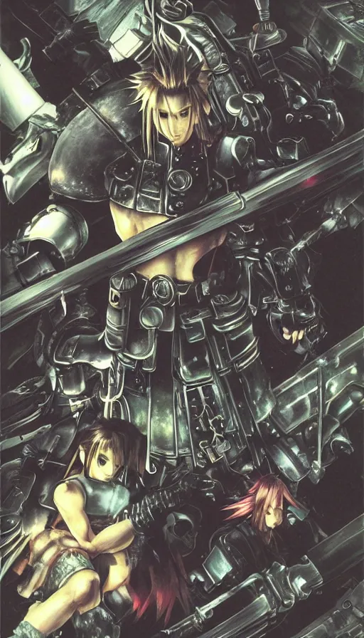 Image similar to techno artwork, from final fantasy vii