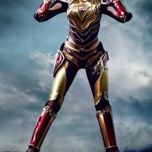 beautiful female power ranger with ornate armour Stable