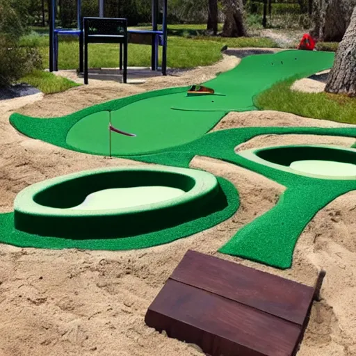 Image similar to epic mini golf course