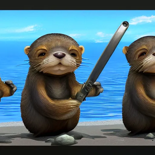 Anime Otter Metal Prints for Sale | Redbubble