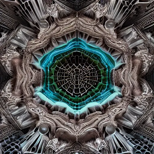 Image similar to a hyperrealistic 3 d render of a huge sprawling fractal cathedral interior populated by mandelbrot fractals by android jones, unreal engine, carved stone, carved soap, white color scheme, volumetric lighting, octane render, dramatic lighting, glowing, carved marble, opalescent, sacred geometry, religious, angelic, catholicpunk, stark, 8 k, ultra detailed