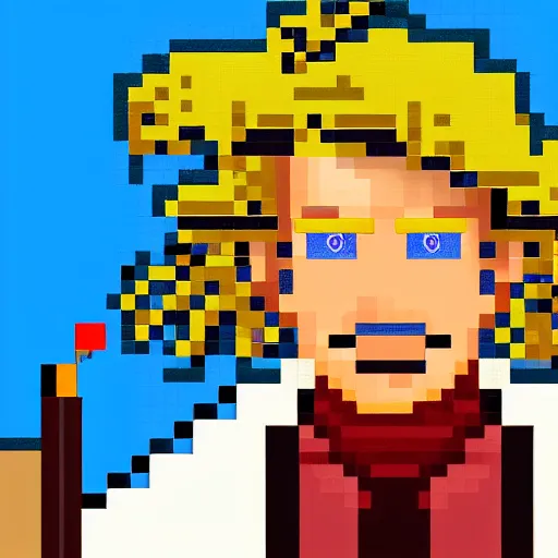 Prompt: pixel art 8 bit guybrush threepwood, trending on artstation