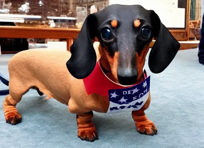 Image similar to Dachshund as Joe Biden