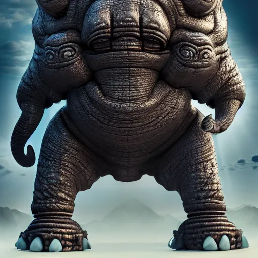 Image similar to evil silver bubble screaming elephant kaiju, cinematic, epic scale, hyper detailed, photorealistic, rule of thirds, 8 k.