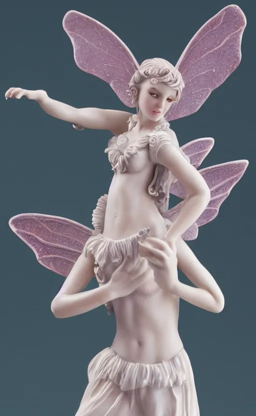 Image similar to !dream Porcelain fairy girl figure, 8k, studio photography, highly detailed