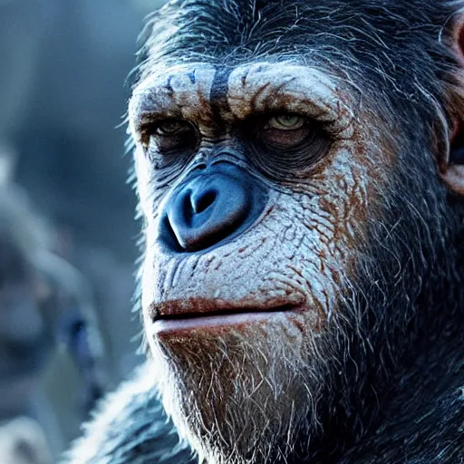 Image similar to planet of the apes In Vikings Very detailed 4K quality Super Realistic