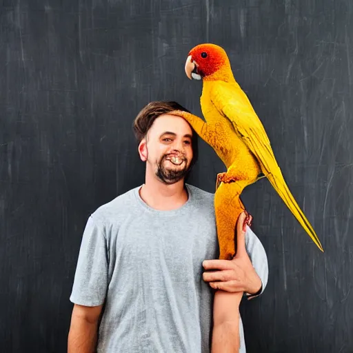 Image similar to human parrot