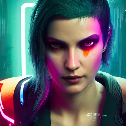 Image similar to elliot page portrait, cyberpunk 2 0 7 7, cyberpunk judy alvarez, photorealistic, ultra detailed, neon, octane, bokeh, cinematic lighting, cyber, cyberpunk city, studio quality, feature, scars, cyberface, 8 k