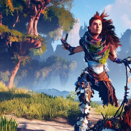 Image similar to horizon zero dawn, alternative timeline