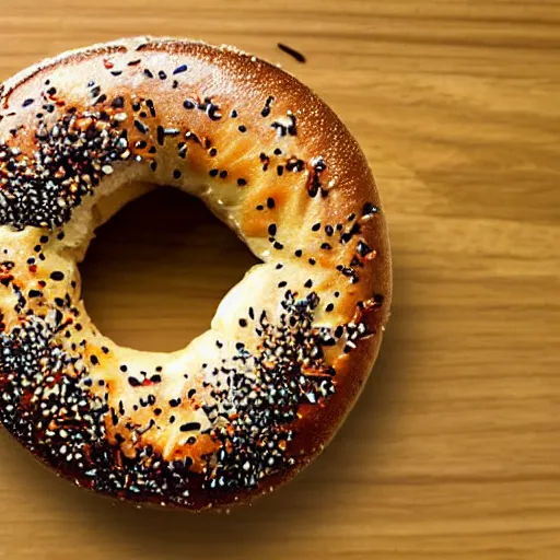 Image similar to A glitchy bagel