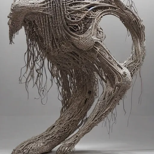 Prompt: intricately detailed abstract sculpture by Sarah Tse, zdzisław beksiński and h.r. giger