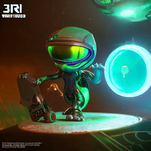 Image similar to 3 d render, octane of the omnitrix with a hologram of an alien, dynamic lighting, photorealistic fantasy concept art, trending on art station, stunning visuals, creative, cinematic, ultra detailed