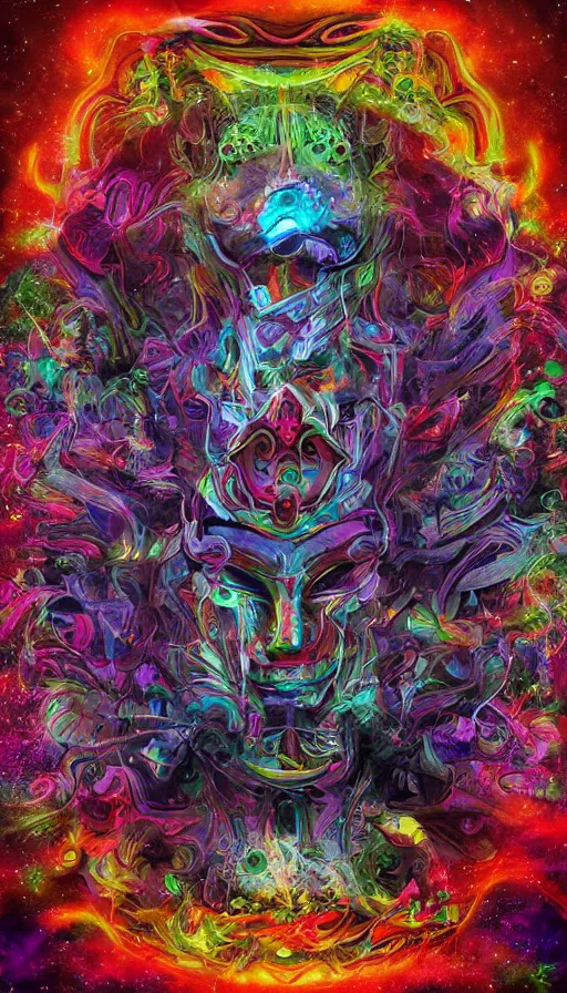 Image similar to psytrance artwork, by qian xuan