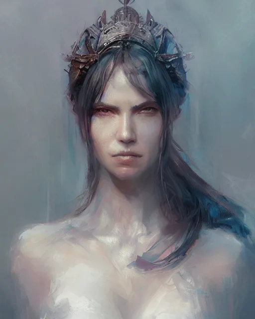 Prompt: portrait of goddess of procrastination by ruan jia and wlop, trending on artstation