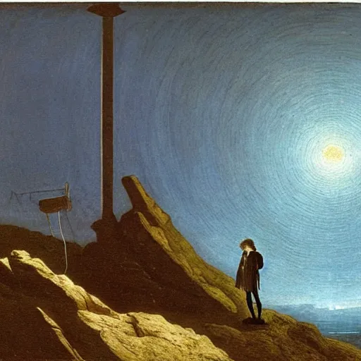 Image similar to The invention of the Internet, 1789, Painting by Caspar David Friedrich