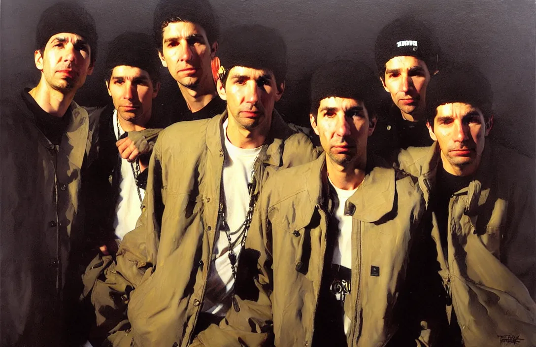 Prompt: portrait of beastie boys!!!!!!!!!!!!!!!!!!!!!!!!!!!, detailed face, detailed painting,, epic lighting, by ilya repin, phil hale and kent williams