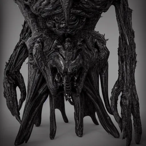 Prompt: a dark creature in giger style, octane render, 4k, detailed, unreal engine 5,