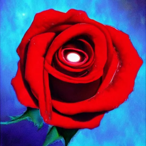 Prompt: the eye of a rose