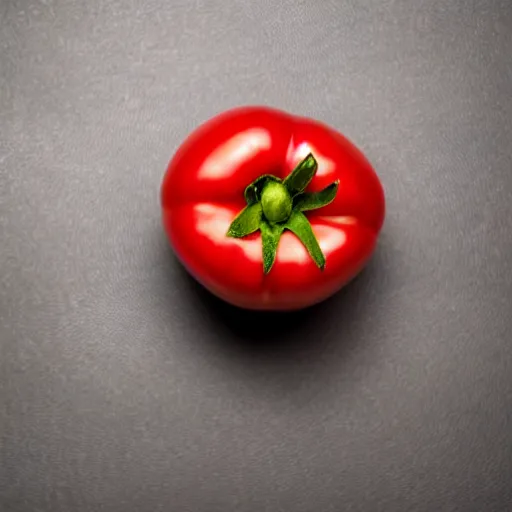 Image similar to blue tomato on red background