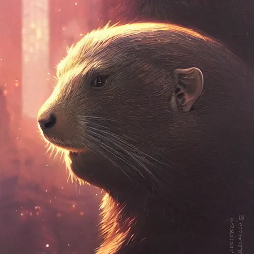 Prompt: Kirbycloseup filled background around face of a marmot, dark light night, intricate, elegant, sharp focus, illustration, highly detailed, digital painting, concept art, matte, art by WLOP and Artgerm and Greg Rutkowski and Alphonse Mucha, masterpiece