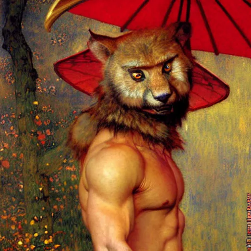 Image similar to furry splinter ninja mutant wearing a red kimono hairy furry body furry arms feet. highly detailed painting by gaston bussiere craig mullins jc leyendecker gustav klimt artgerm greg rutkowski