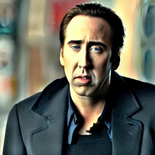 Prompt: nicholas cage playing nicholas cage in a nicholas cage film