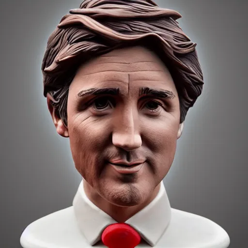 Prompt: justin trudeau made out of polymer clay detailed sculpture trending on artstation