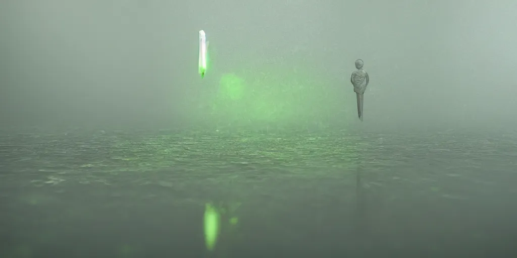 Image similar to water, fog, insect, lollipop, universe, dramatic lighting, glowing green hologram navigatuin paneis,, cinematic lighting, highly detailed, ultra realistic, 4K, octane 3D render