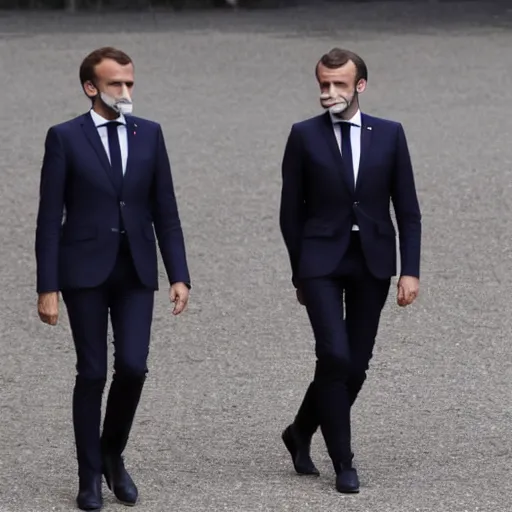 Prompt: Emmanuel Macron in Shinning