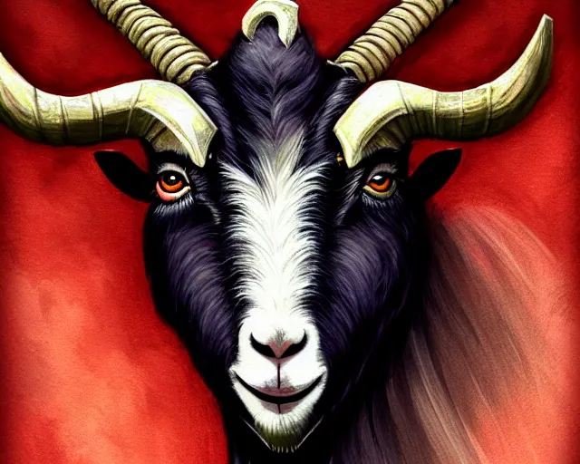 Prompt: goat nfl logo, deep focus, d & d, fantasy, intricate, elegant, highly detailed, digital painting, artstation, concept art, matte, sharp focus, illustration, hearthstone,