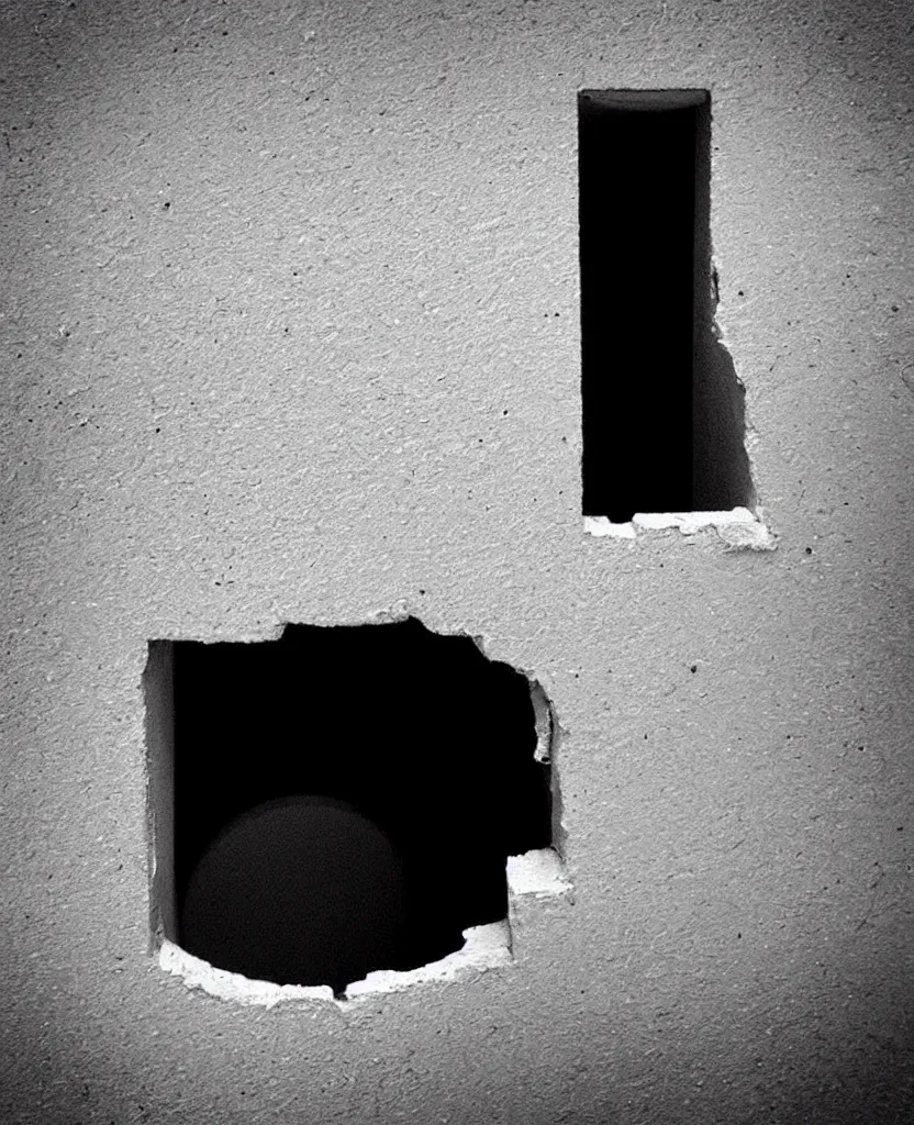 Image similar to “ a hole appears in an empty room ”