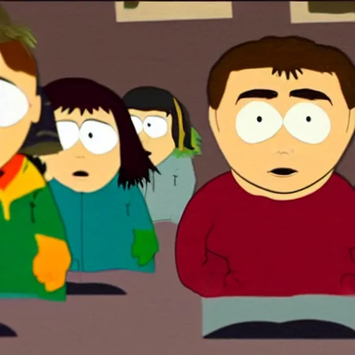 Prompt: xavi hernandez as a south park character