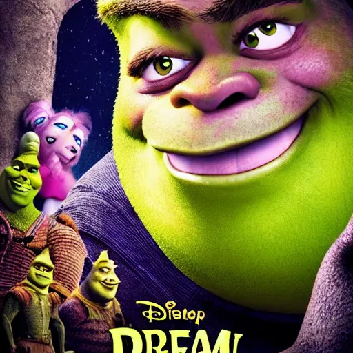 Image similar to ! dream poster for shrek 5, cinematic, highly detailed, clear focus, dramatic