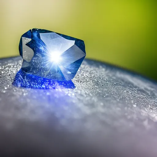 Image similar to beam of light going through a sapphire gem stone, canon eos r 3, f / 1. 4, iso 2 0 0, 1 / 1 6 0 s, 8 k, raw, unedited, symmetrical balance, in - frame