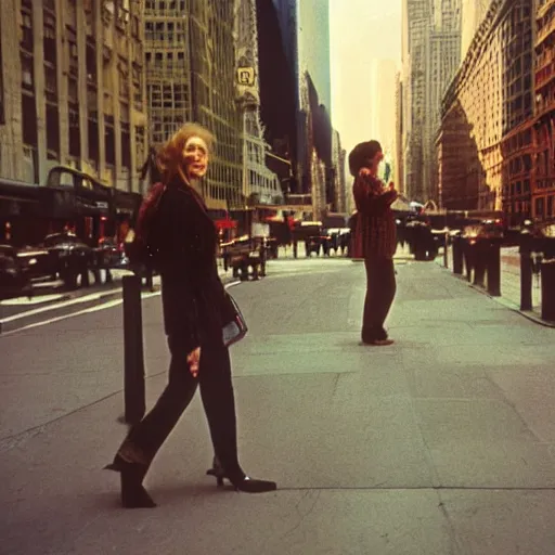 Image similar to street photograph portrait in new york from the 1 9 6 0 s, ultra detailed hyper realistic lifelike, photographed on colour film, photo taken with ektachrome, featured on shutterstock