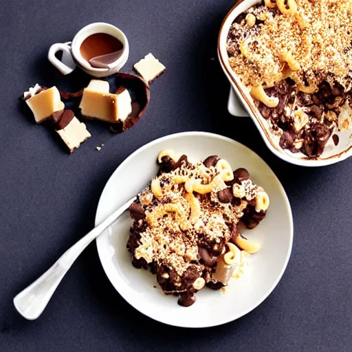 Prompt: chocolate macaroni and cheese