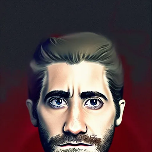 Prompt: jake gyllenhaal's face fused with a millshake cup with a red and white staw ( ( white milkshake jake gyllenhaal face ) ), jake gyllenhaal sentient milkshake, by greg rutkowski