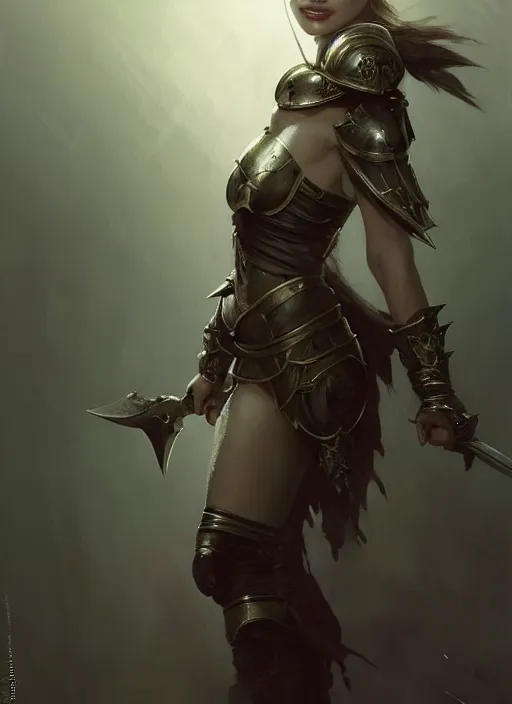 Image similar to young natalie portman, legendary warrior, warframe, lord of the rings, tattoos, decorative ornaments, battle armor, carl spitzweg, ismail inceoglu, vdragan bibin, hans thoma, greg rutkowski, alexandros pyromallis, cute, perfect face, detailed, sharply focused, centered, rule of thirds, photorealistic shading