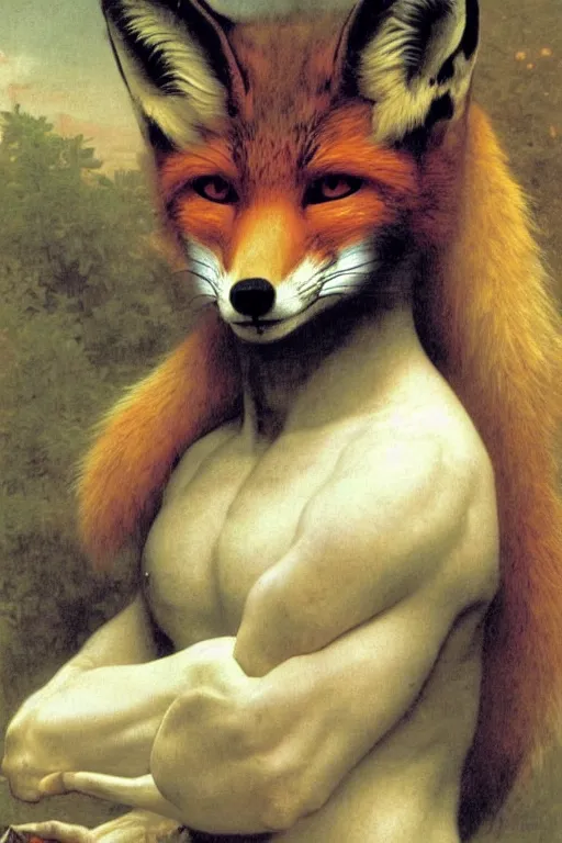 Image similar to portrait of a fox kamen rider rx, majestic, solemn, by bouguereau