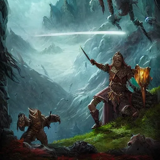 Image similar to Epic Fantasy Art by John Stephans