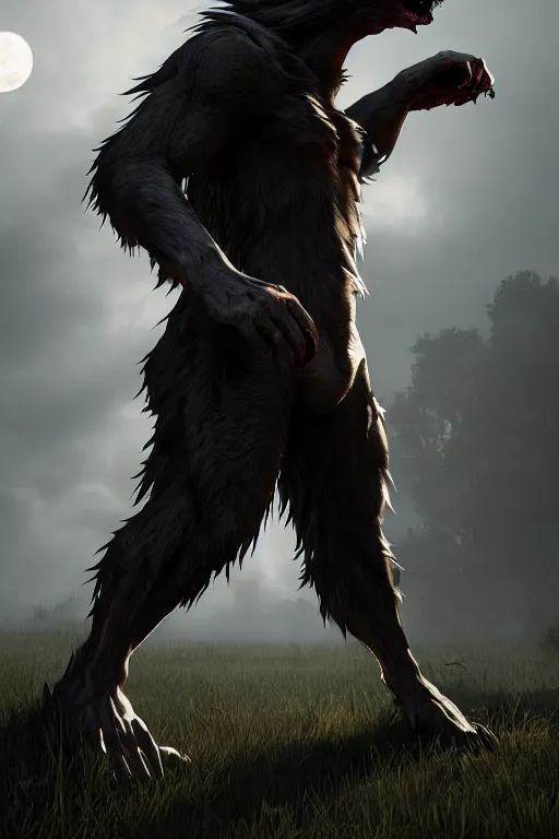 Image similar to werewolf from van helsing unreal engine hyperreallistic render 8k character concept art