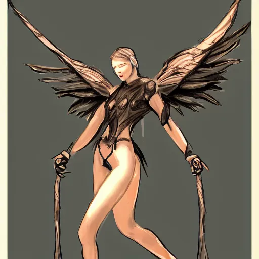 Image similar to fallen angel, concept art